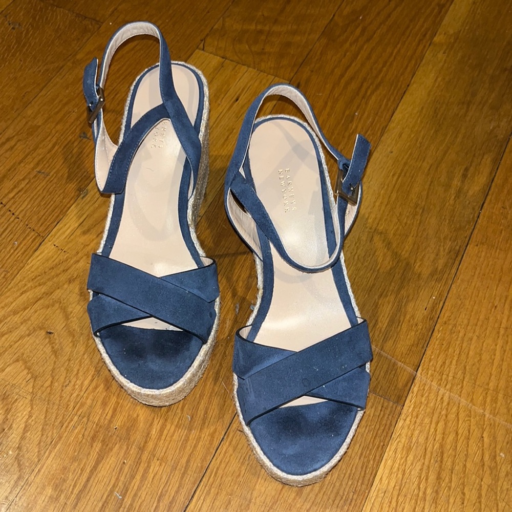 Barneys New York Espadrilles Platform Heels- Size 8.5 EUR 38